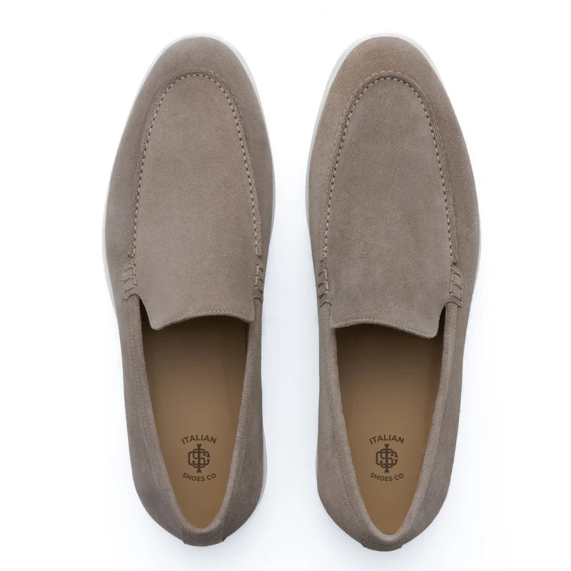 Premium Suede Leather Beige Loafer For Men