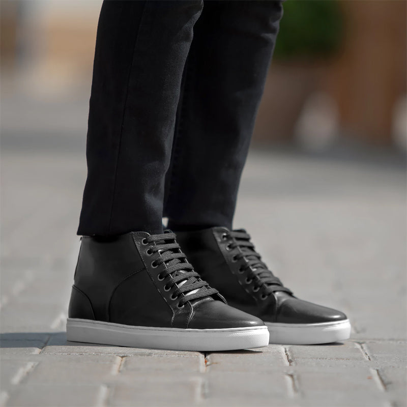 High Top Leather Sneakers