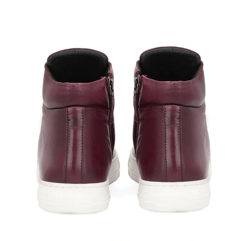Lace Up Leather Handcrafted Blue Sneaker