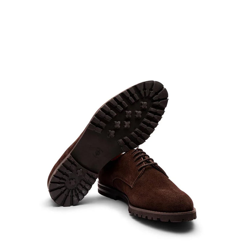 Classic Suede Leather Formal Derby Shoe Brown