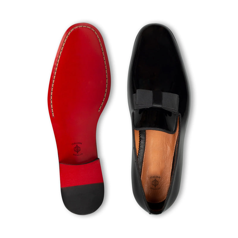 Patent Penny Solid Leather Loafers