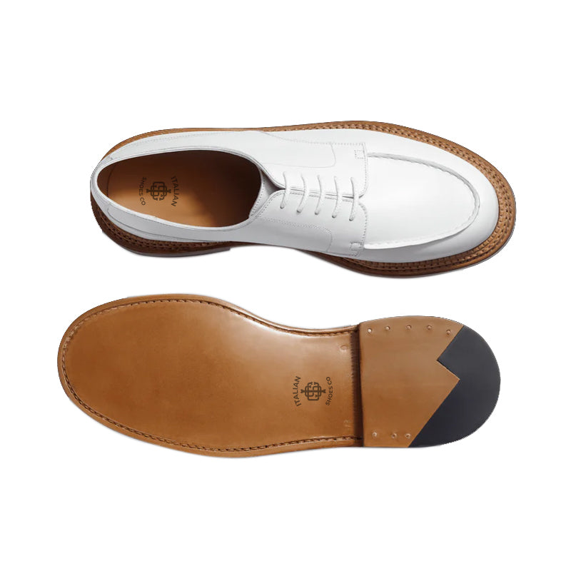 Half Hunt Derby Leather Shoes For Men