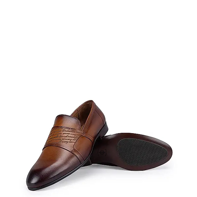 Classic Leather Monk Strap Shoes For Men