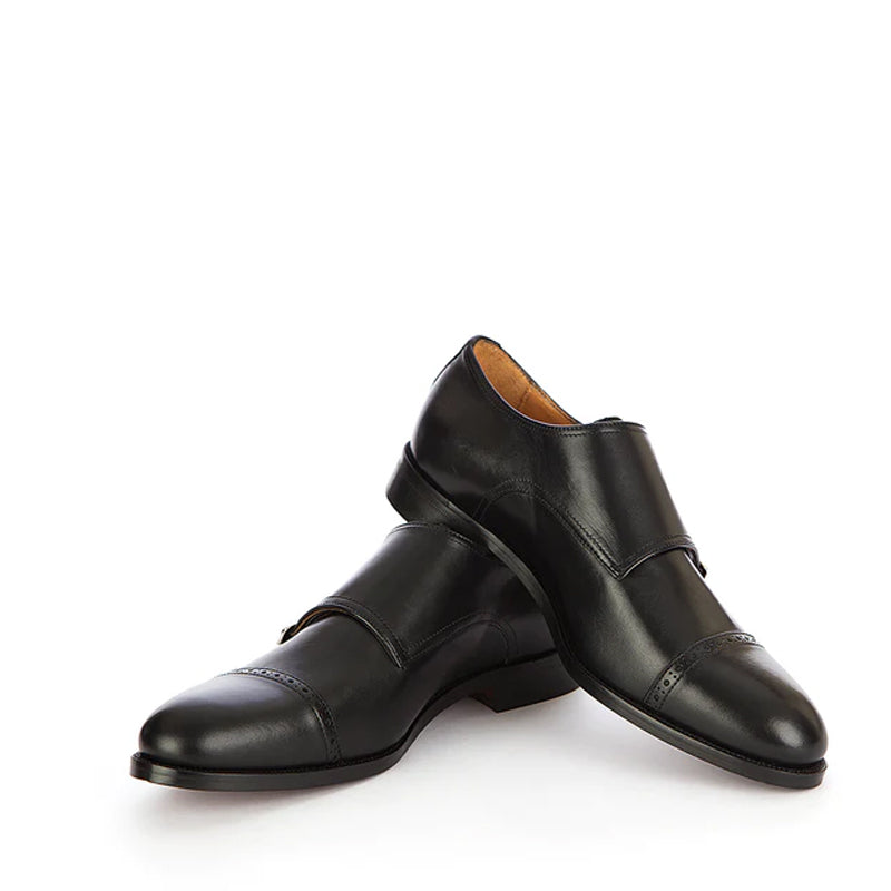 Stylish Double Monk Strap Shoes - Italian Shoes Company