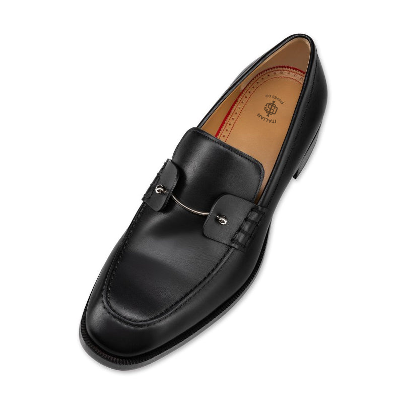 Men Solid Leather Loafers