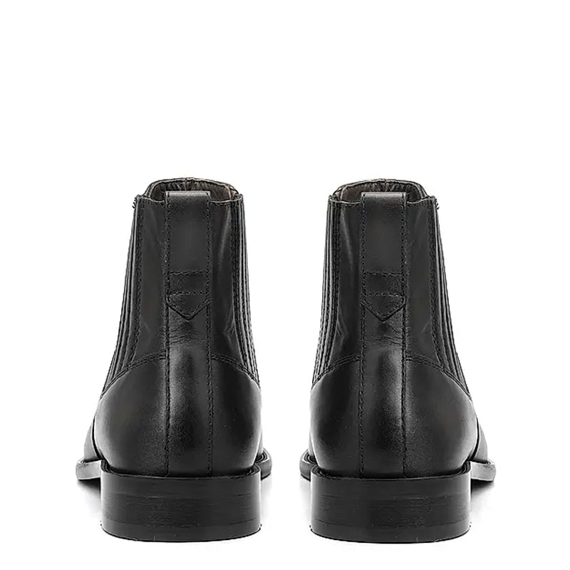 Mid Top Plain Leather Handmade Stylish Chelsea Boots