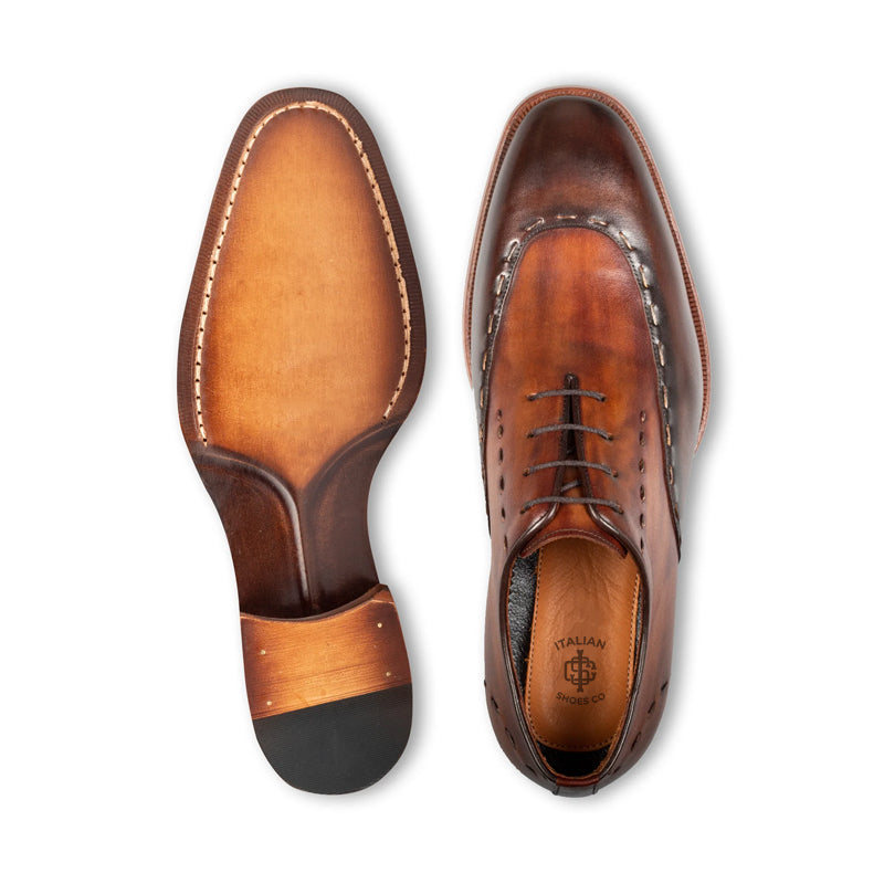 Polished Leather Handmade Oxford Shoe