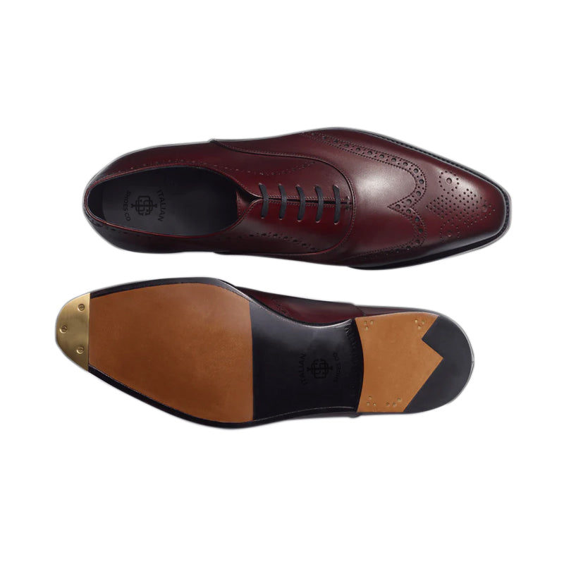 Fusain Perforated Oxford Leather Shoes