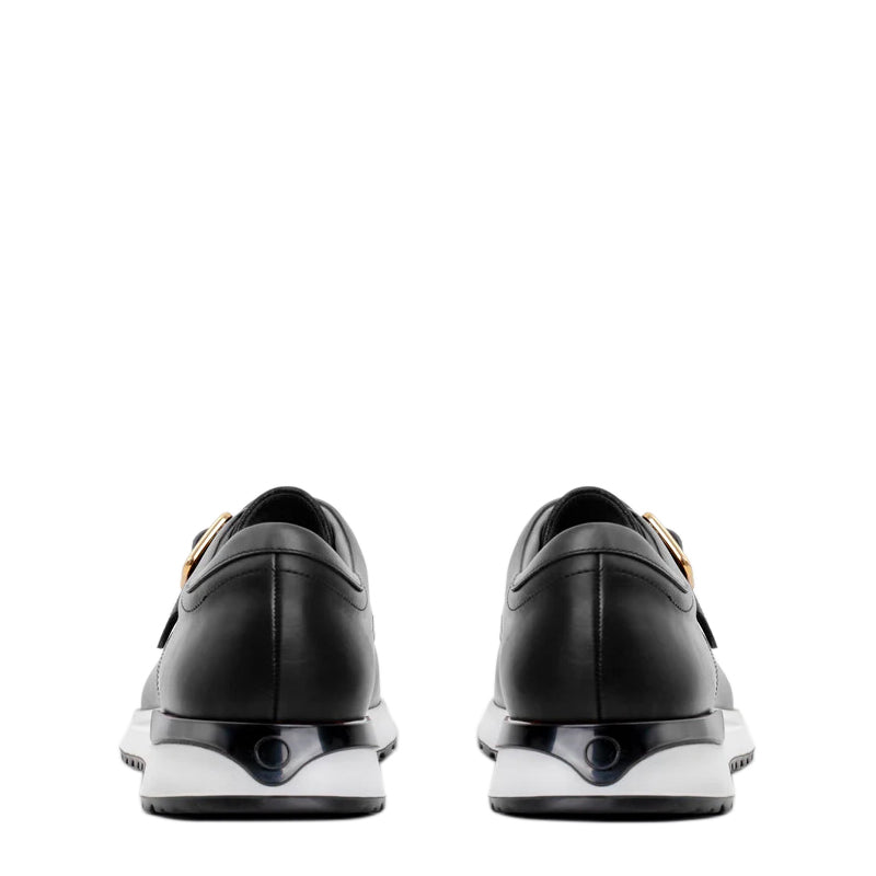 Black Leather Men Sneaker