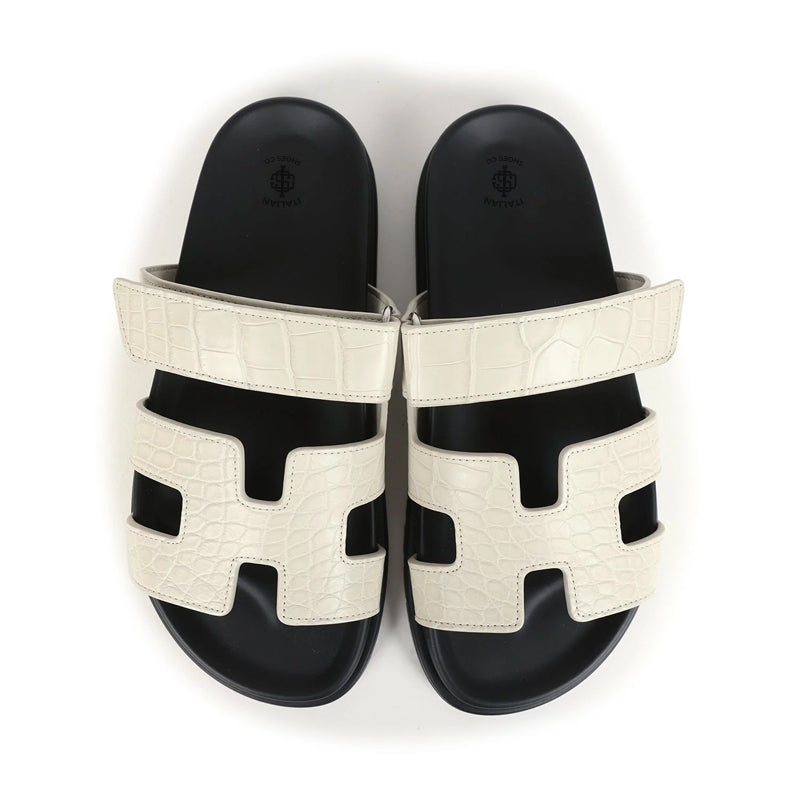 Luxury Croco Leather Sandals
