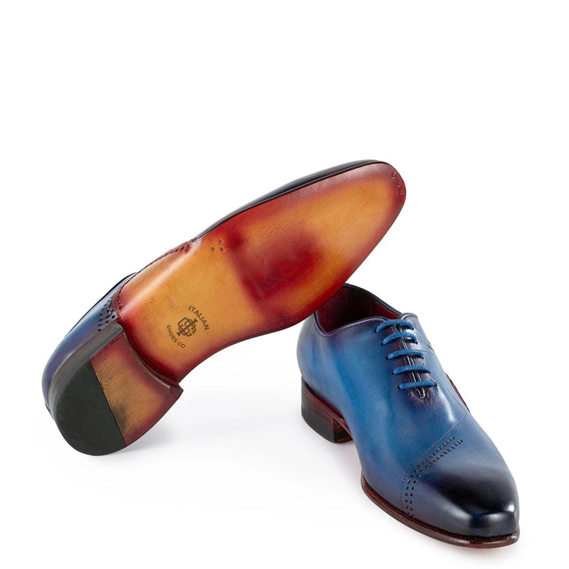 Hand Painted Leather Oxford Shoes For Men
