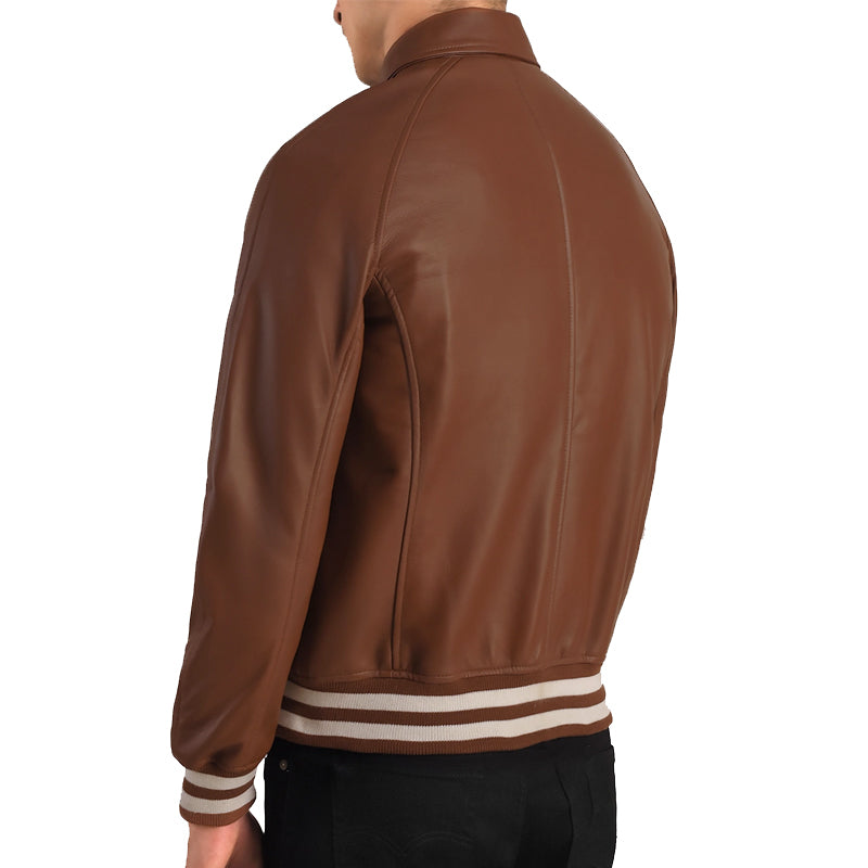 Men Solid Slim Fit Bomber Jacket