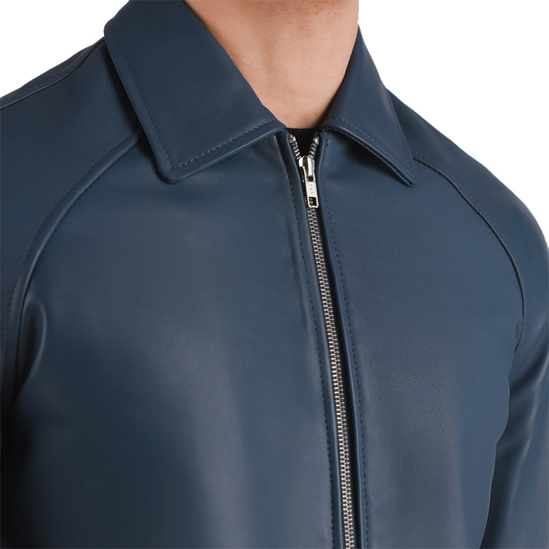 Men Solid Slim Fit Bomber Jacket