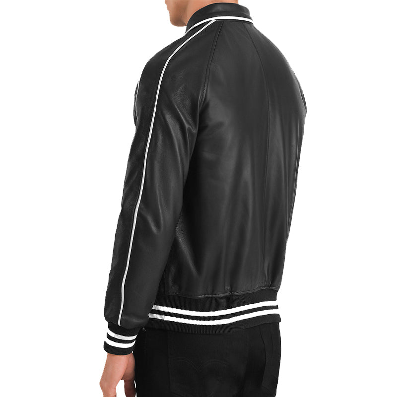 Cooper Leather Varsity Jacket For Men