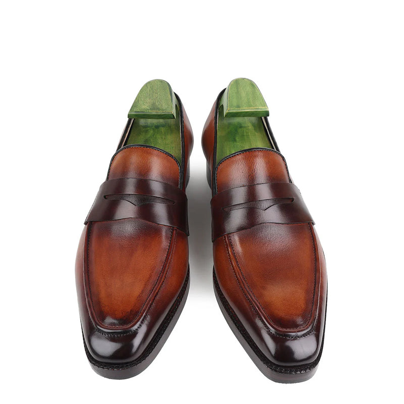 Patina Classic Square Penny Leather Loafers