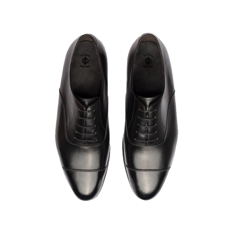 Classic Design Captoe Plain Leather Oxford Shoe