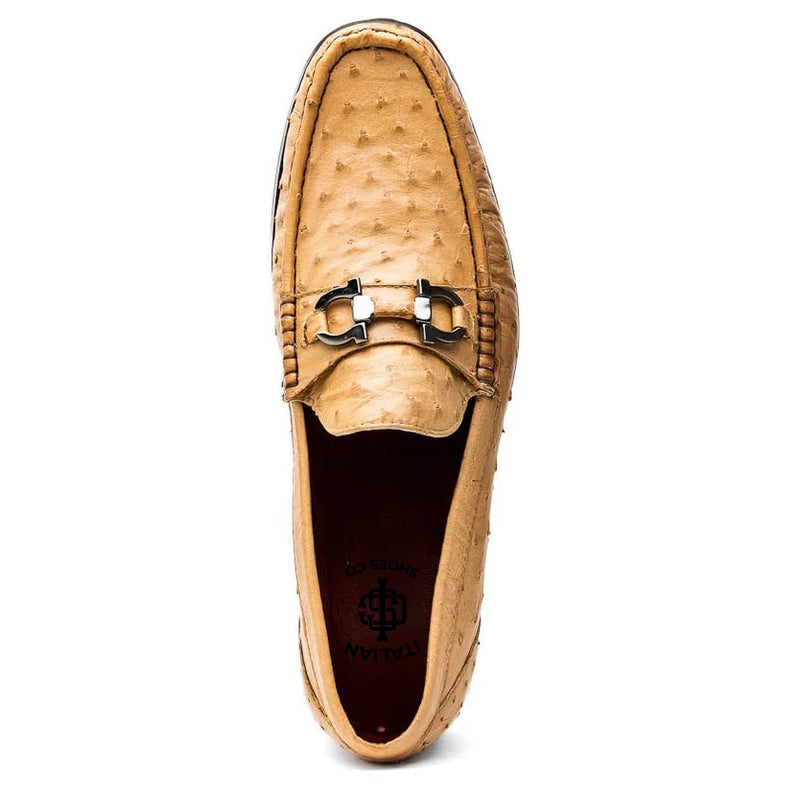 Ostrich Leather Horsebit Loafers