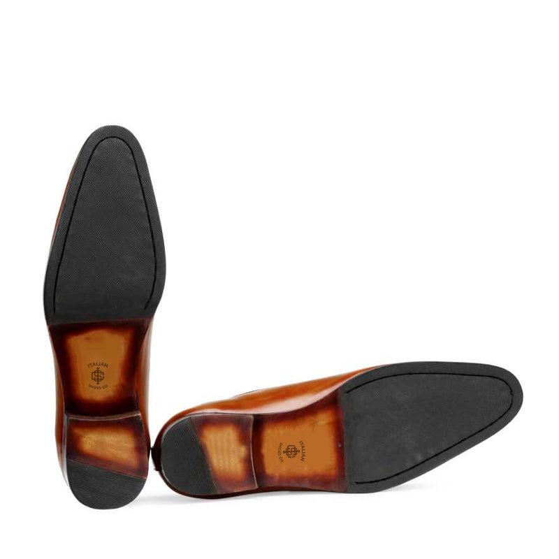 Classic Wholecut Shiny Leather Plain Oxford Shoe