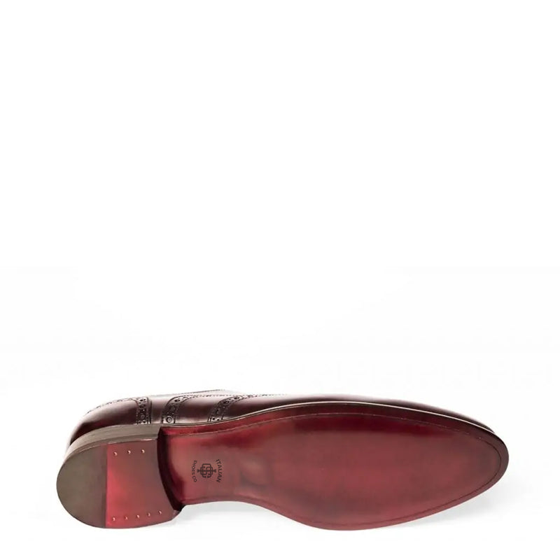 Wingtip Shiny Leather Oxford Tan Brown Shoe