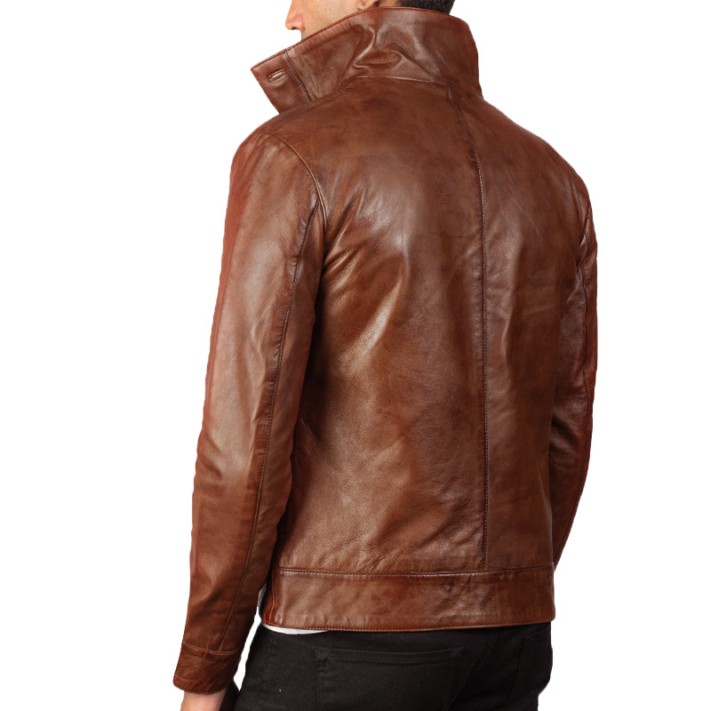 Columbus Leather Bomber Jacket For Men