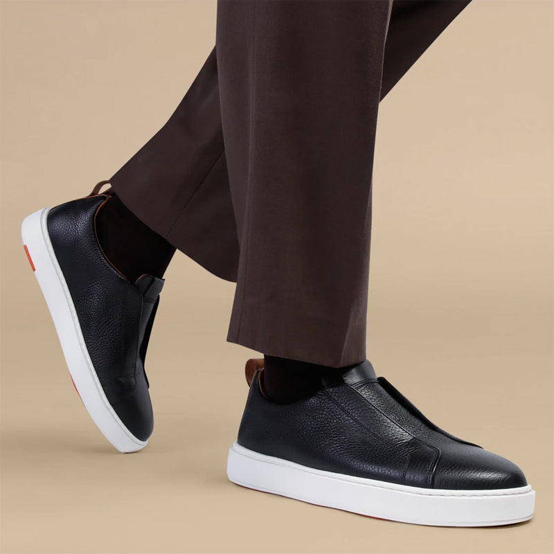 Men Tumbled Leather Slip-On Sneakers – Italian Shoes Company