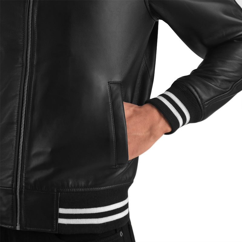 Men Solid Slim Fit Bomber Jacket