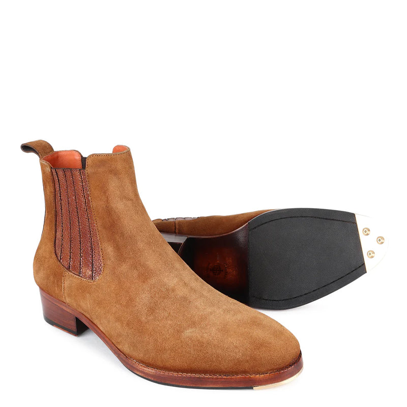 Men Suede Leather Chelsea Boots