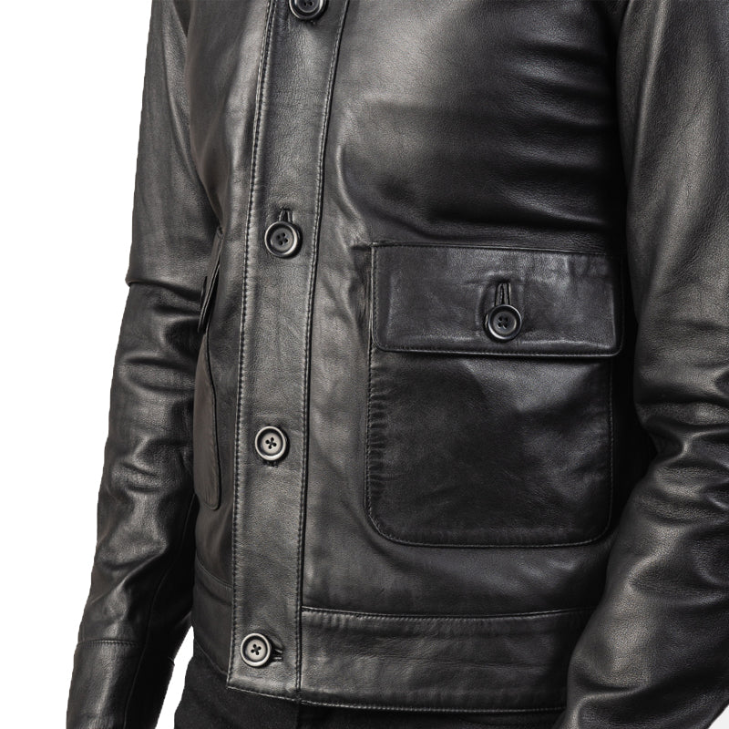 Columbus Leather Bomber Jacket For Men