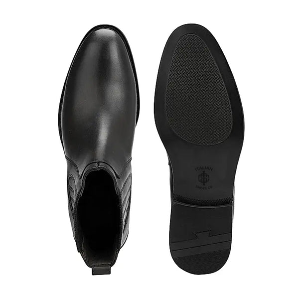 Mid Top Plain Leather Handmade Stylish Chelsea Boots