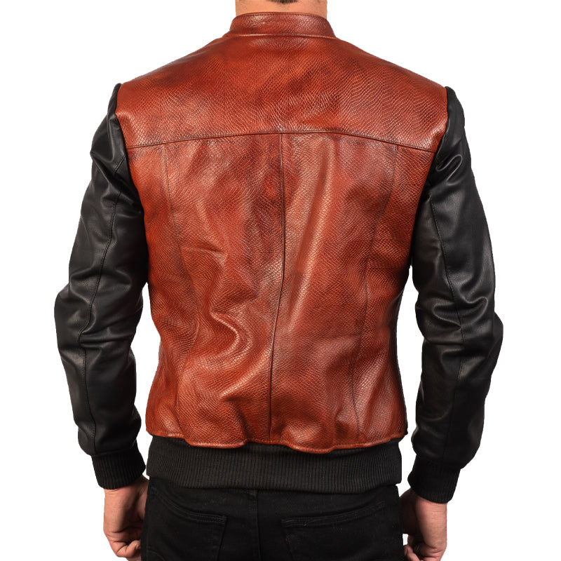 Avan Leather Bomber Jacket For Men