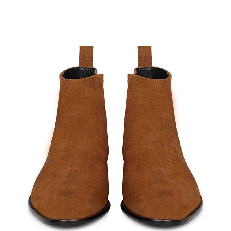 Suede Leather Mid Top Chelsea Boots