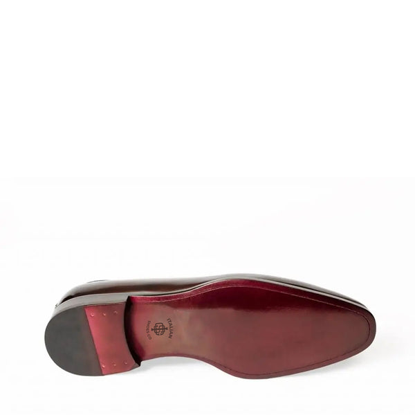 Pure Shiny Leather Tassel Burgundy Loafer