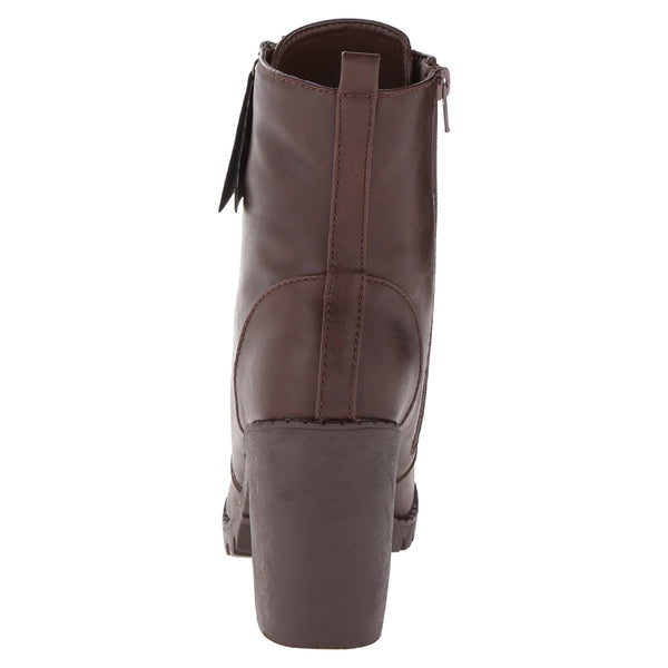 Urban Lace-Up Ankle Boots - Brown