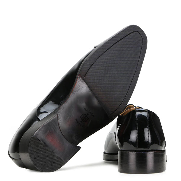 Men Patent CapToe Shiny Leather Oxford Shoes
