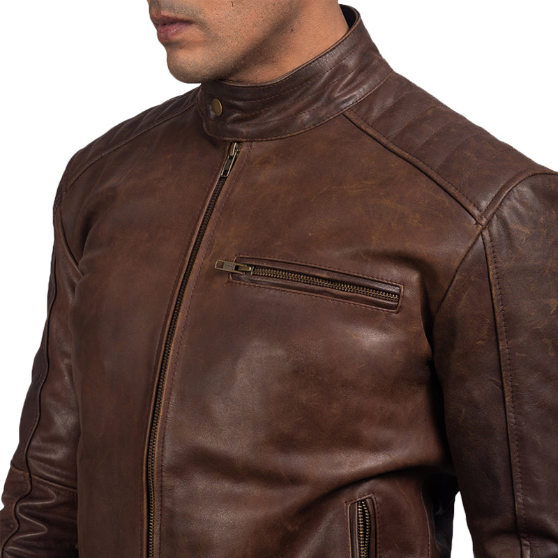 Tarron Leather Biker Jacket