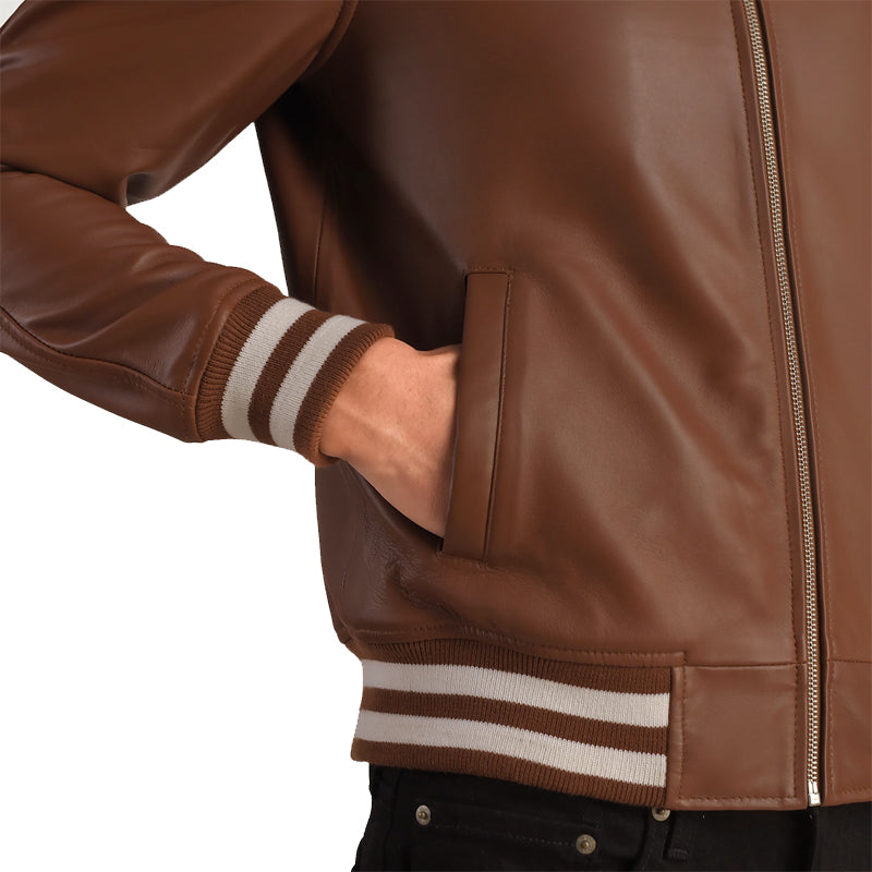 Men Solid Slim Fit Bomber Jacket