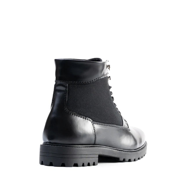 Luxury Mid Top Solid Leather Ankle Boot