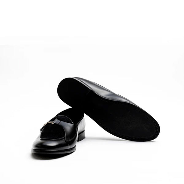 Classic Upper Suede Leather Loafer With Side Buckle