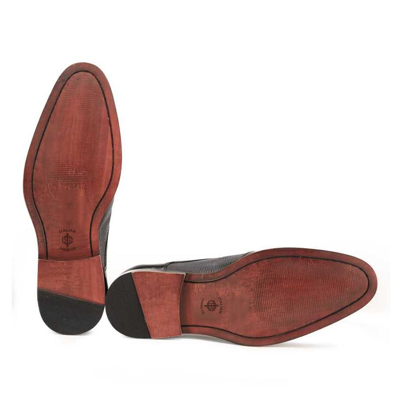 Patent Shiny Leather Dual Textured Oxford Shoe