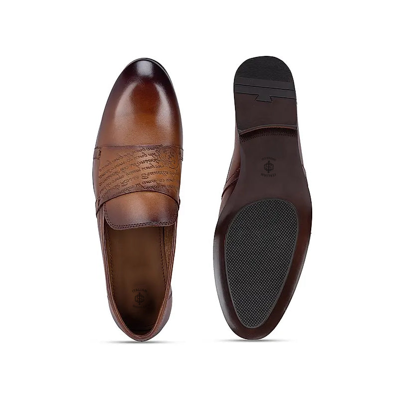 Classic Leather Monk Strap Shoes For Men