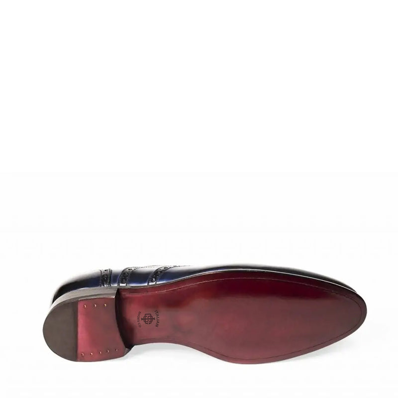 Wingtip Shiny Leather Oxford Tan Brown Shoe