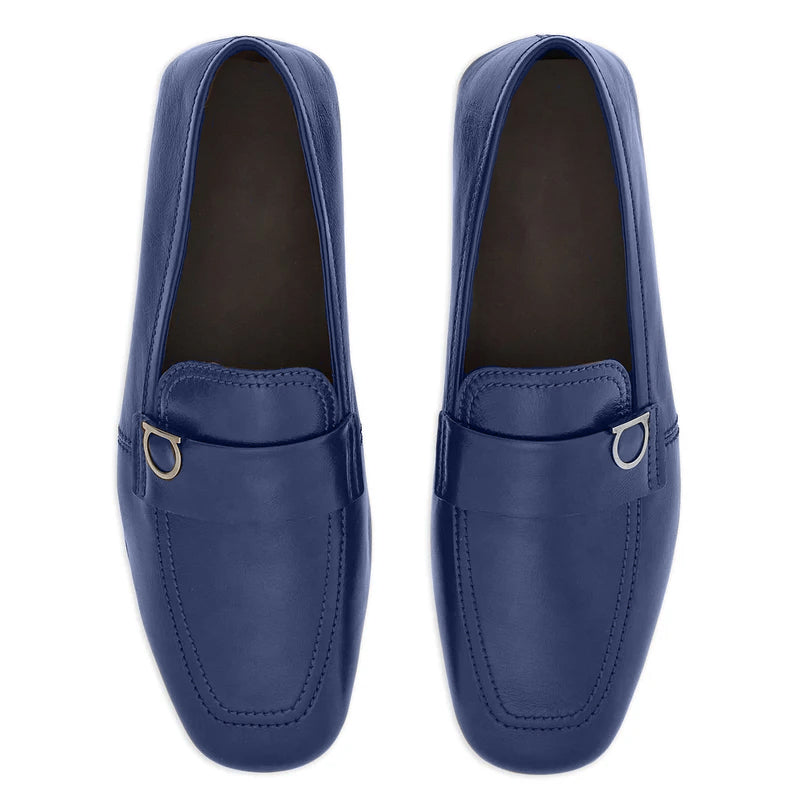 Plaque Leather Loafers