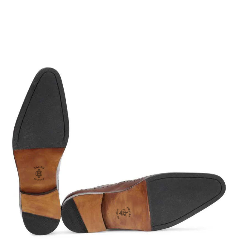 Classic Design Tripple Textured Leather Oxford Shoes
