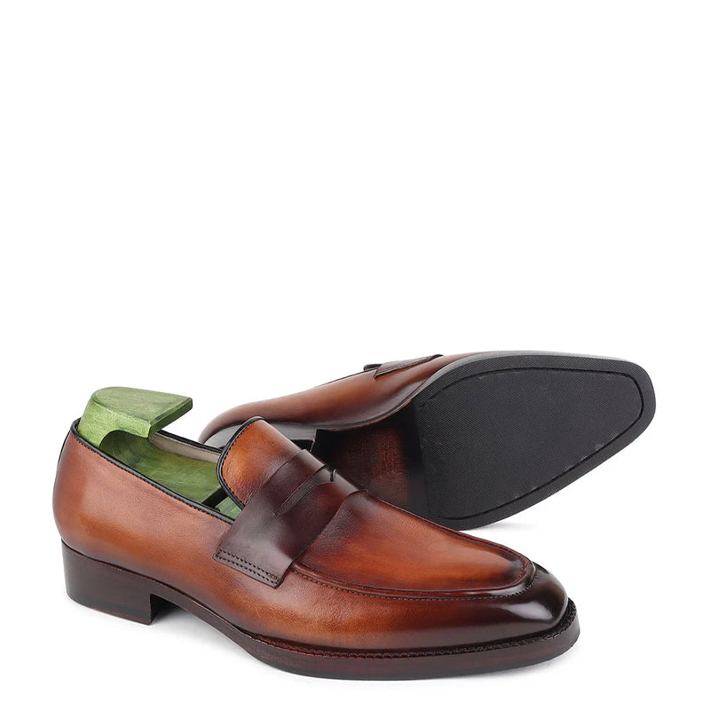 Patina Classic Square Penny Leather Loafers