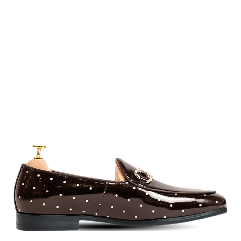 Mikey Patent Wine Slip on Shoes