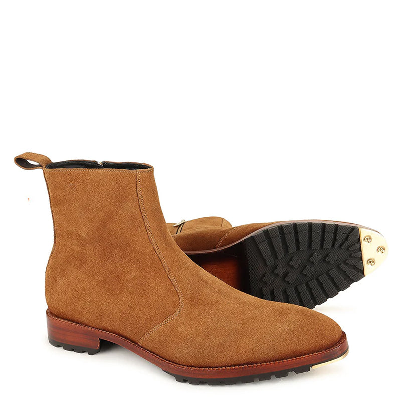 Classic Suede Cowboy With Side Zip Boots