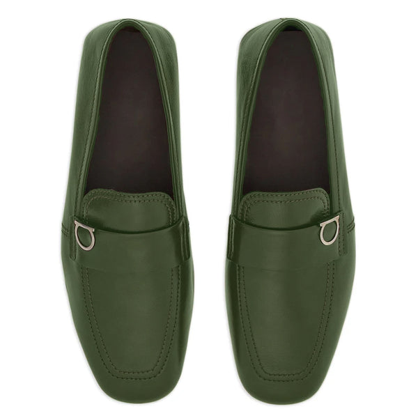 Plaque Leather Loafers