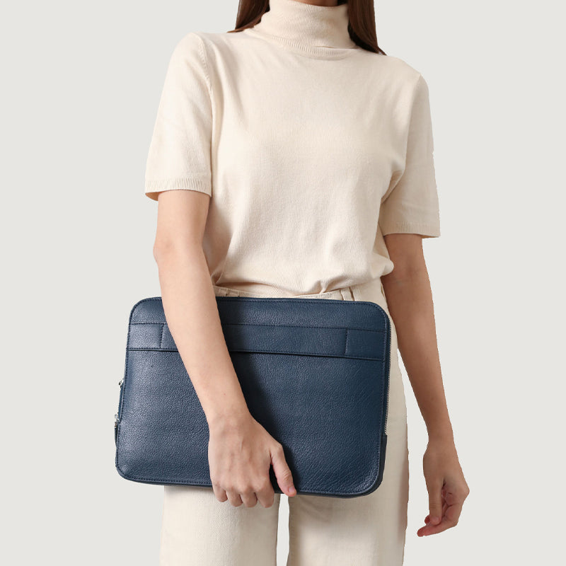 The Baxter Leather Black Laptop Sleeve