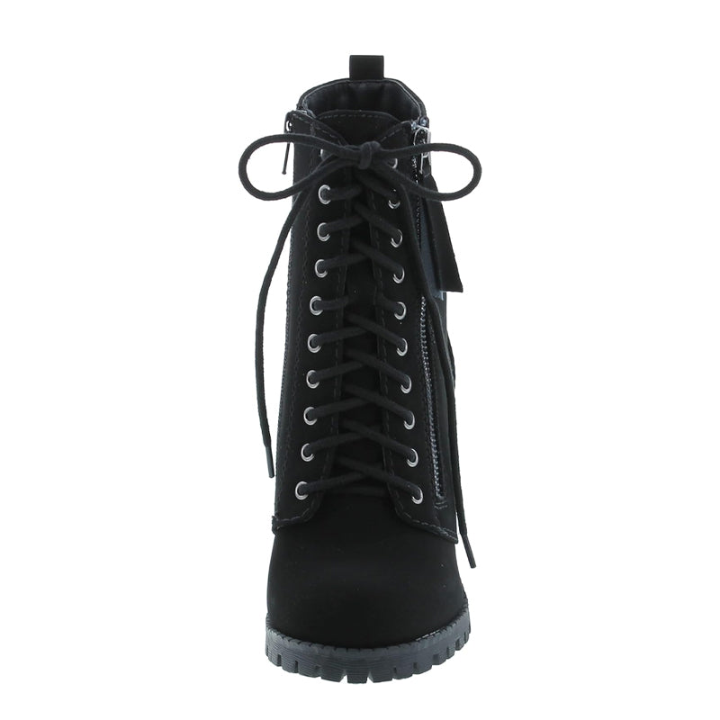 Urban Lace-Up Suede Ankle Boots