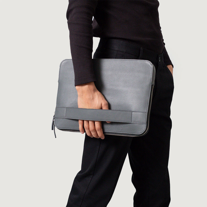 The Baxter Leather Black Laptop Sleeve